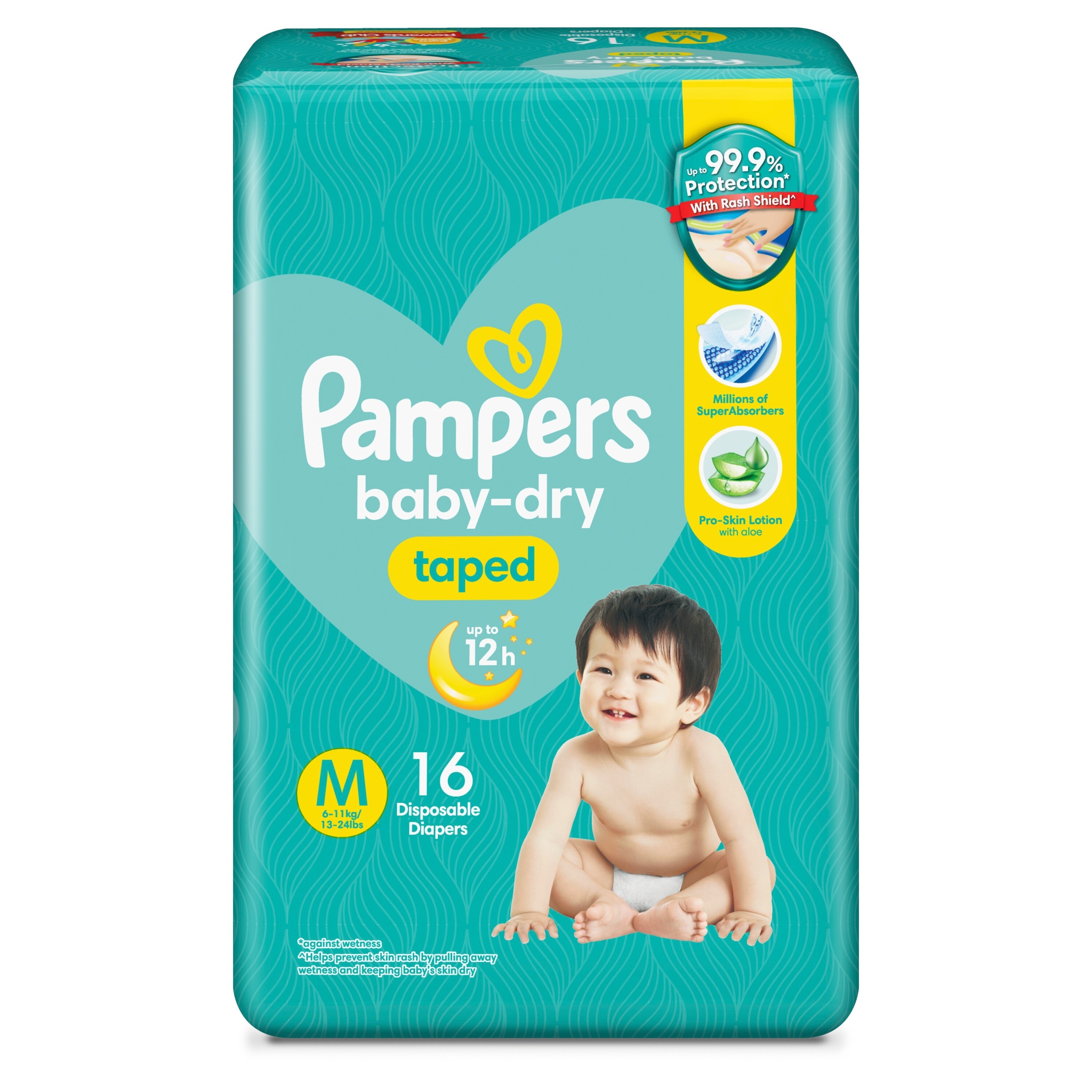 Baby Dry Taped Economy Diaper Medium 16s