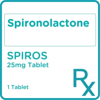 SPIROS Spironolactone 25mg 1 Tablet [Prescription Required]
