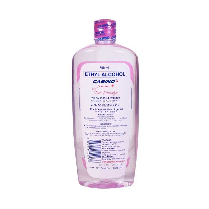CASINO, Ethyl Alcohol 70% Solution with Dual Moisturizer