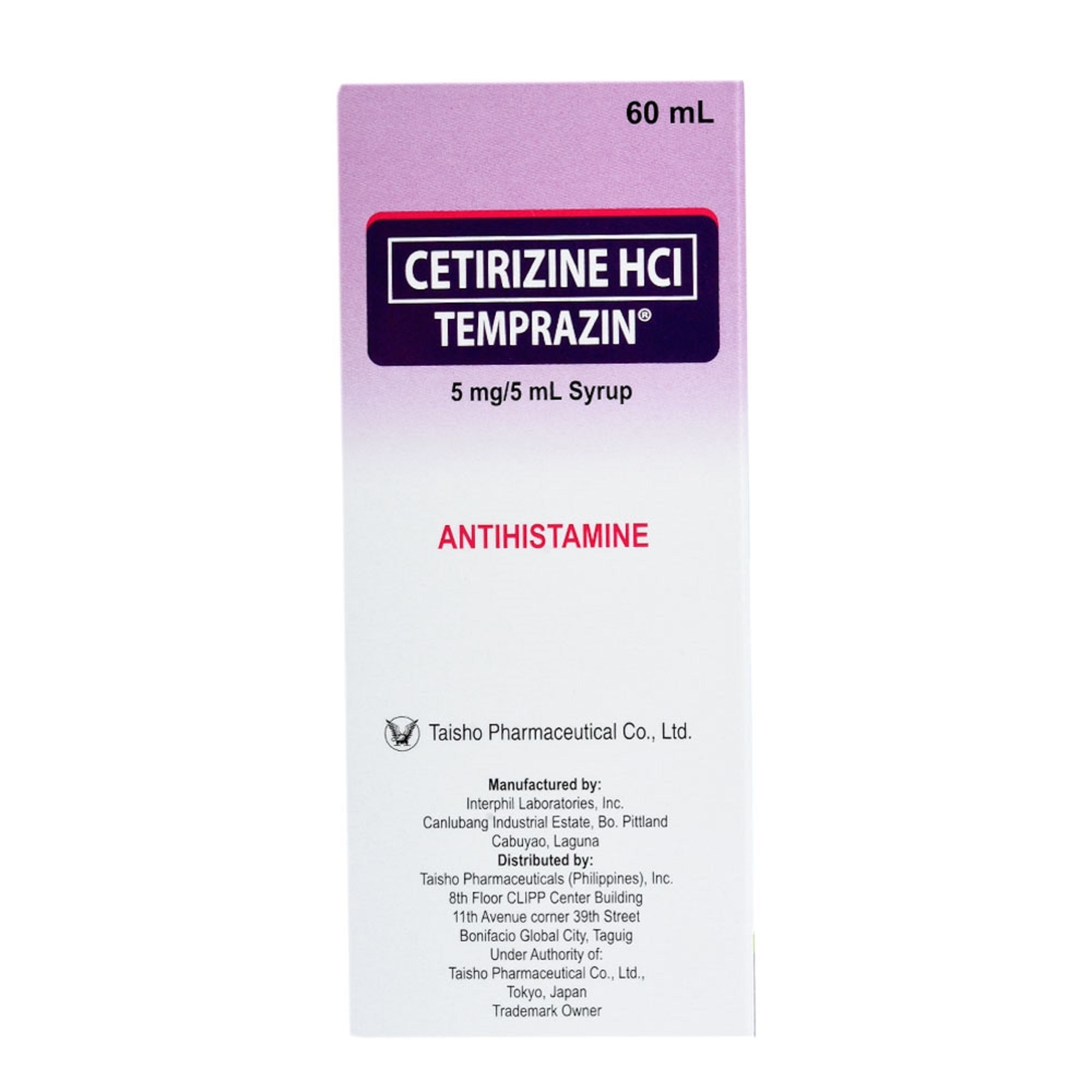 Cetirizine HCI Antihistamine Syrup 60ml