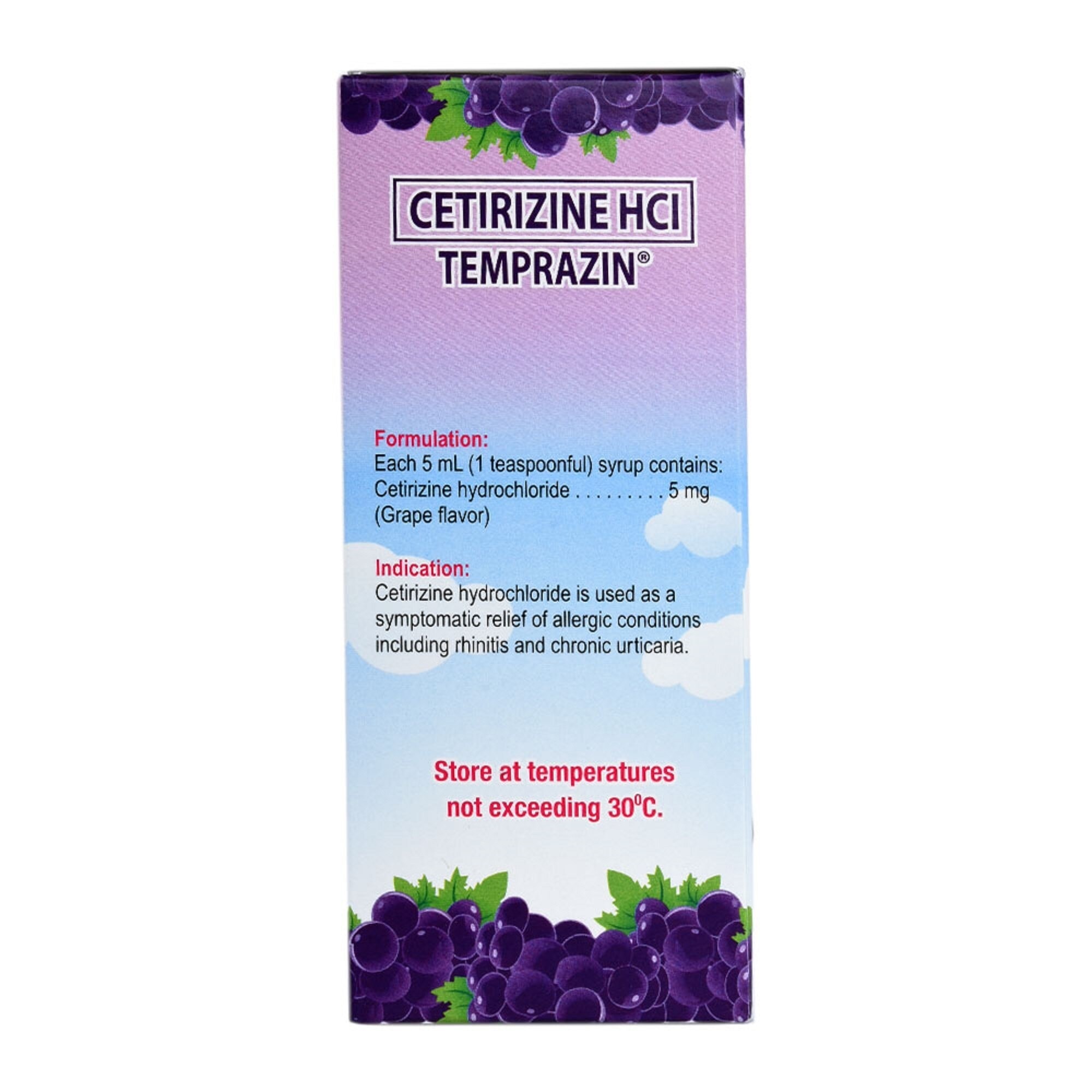 Cetirizine HCI Antihistamine Syrup 60ml