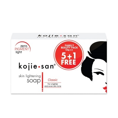 KOJIE SAN Skin Lightening Soap Family Beauty Pack 135Gx6