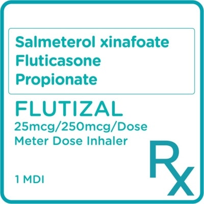 FLUTIZAL Salmeterol Xinafoate + Fluticasone Furoate 25mcg/250mcg 120 Actuations [PRESCRIPTION REQUIRED]