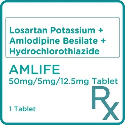 AMLIFE Losartan Potassium + Amlodipine Besilate + Hydrochlorothiazide 50mg/5mg/12.5mg 1 Tablet[PRESCRIPTION REQUIRED]