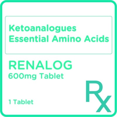 RENALOG Ketoanalogues Essential Amino Acids 600mg 1 Tablet [Prescription Required]