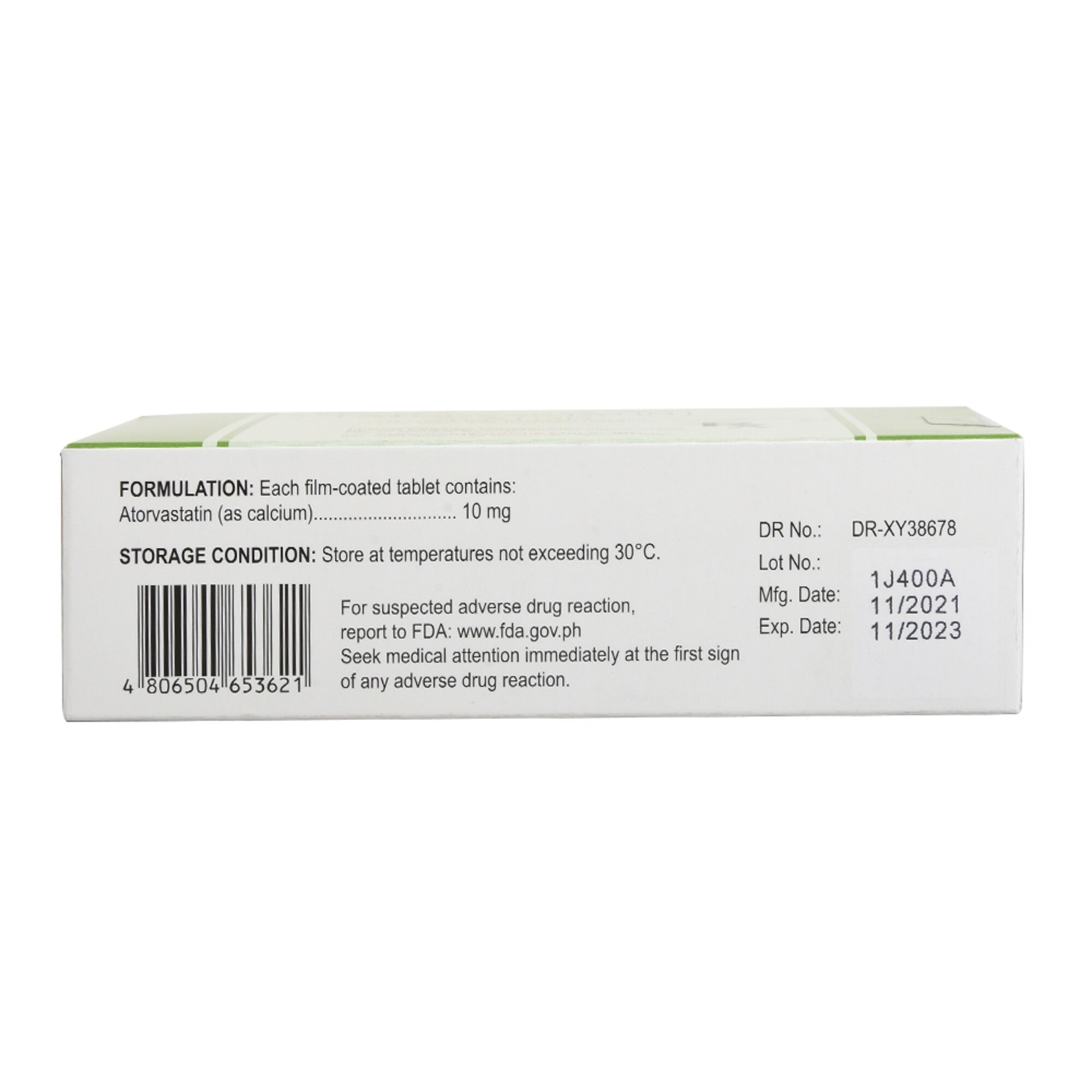 Atorvastatin Calcium 10 mg 1 Film-coated Tablet [Prescription Required]