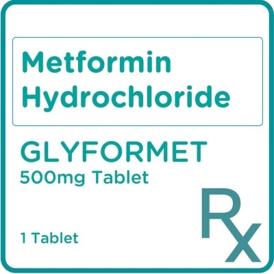 GLYFORMET Metformin Hydrocloride 500 mg 1 Tablet [PRESCRIPTION REQUIRED]