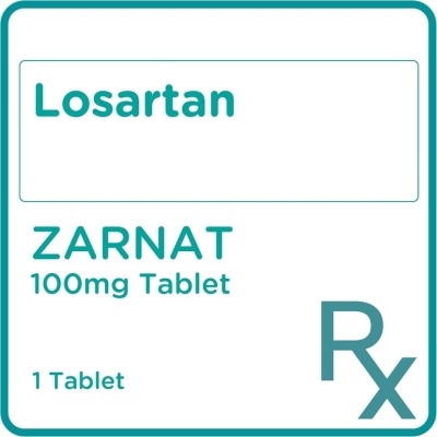 ZARNAT Losartan                                 100 mg 1 tablet [PRESCRIPTION REQUIRED]