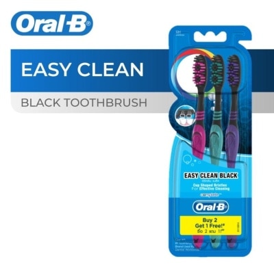 ORAL B Oral B Easy Clean Black Toothbrush 3s