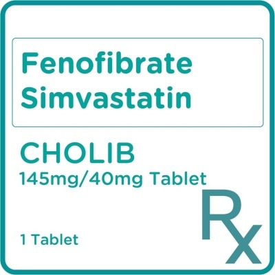 CHOLIB Fenofibrate / Simvastatin 145mg/40mg 1 Tablet [PRESCRIPTION REQUIRED]