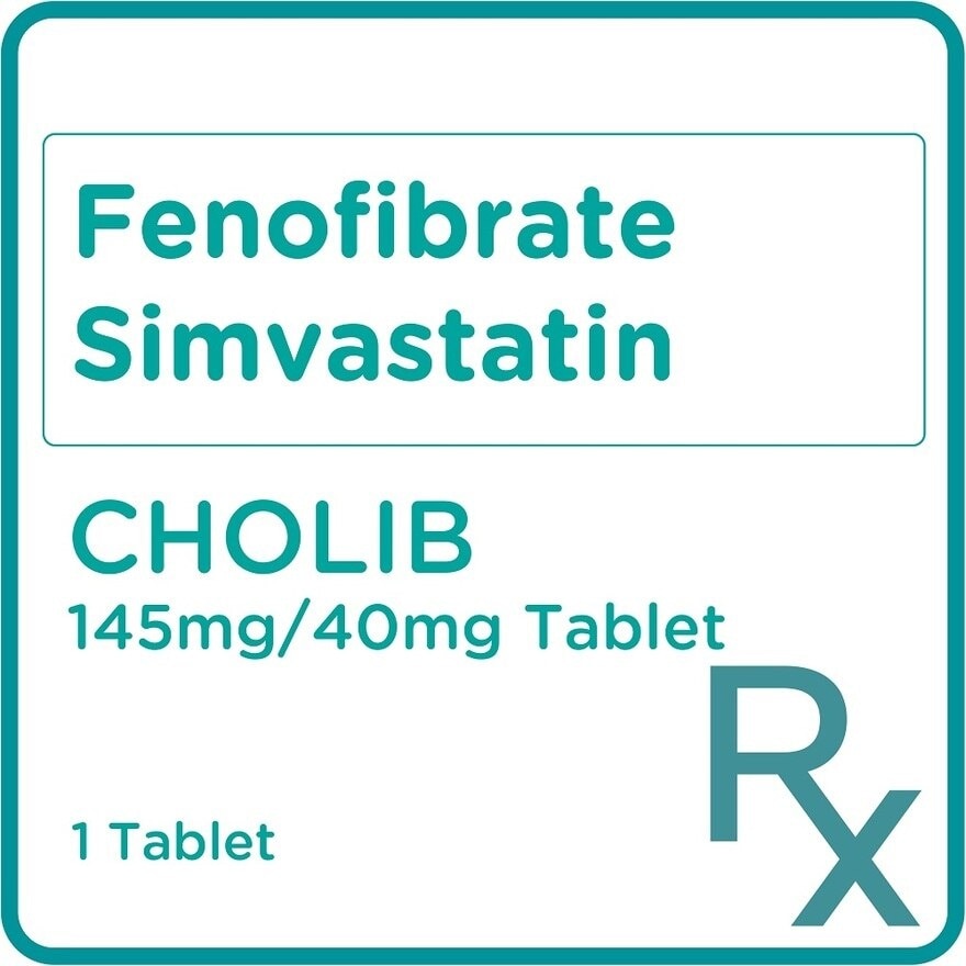 Fenofibrate / Simvastatin 145mg/40mg 1 Tablet [PRESCRIPTION REQUIRED]
