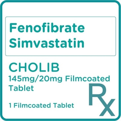 CHOLIB Fenofibrate 145mg Simavastatin 20mg 1  Film coated Tablet [PRESCRIPTION REQUIRED]