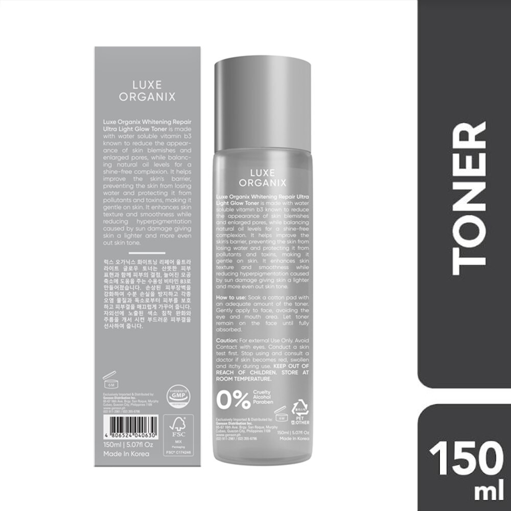 Luxe Organix Whitening Repair Ultralight Glow Toner 150ml