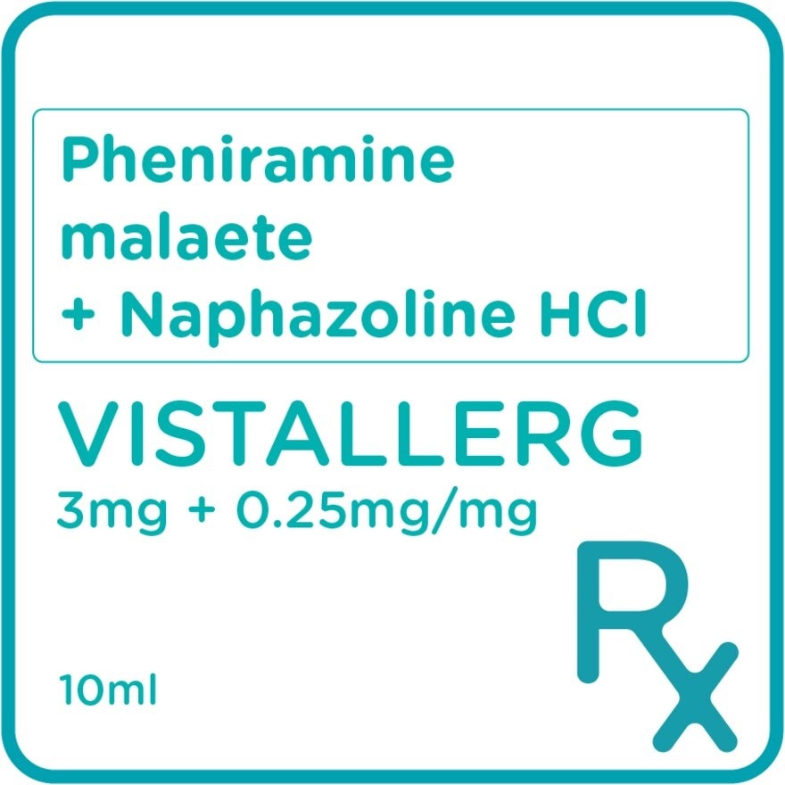 Pheniramine maleate 3 mg + Naphazoline hydrochloride 0.25 mg Ophthalmic Drops 10ml [PRESCRIPTION REQUIRED]