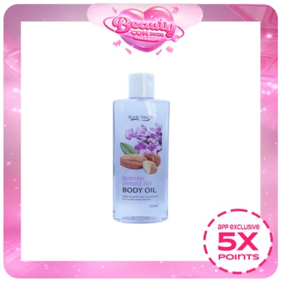 BODY TREATS - Body Oil Lavender Almond Nut 250ml