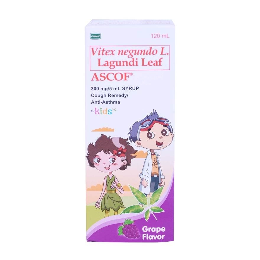 Vitex negundo L. Lagundi Leaf 300mg/5ml Grapes Flavor Syrup For Kids 120ml