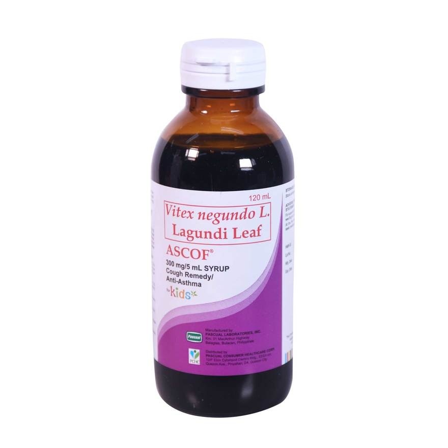 Vitex negundo L. Lagundi Leaf 300mg/5ml Grapes Flavor Syrup For Kids 120ml