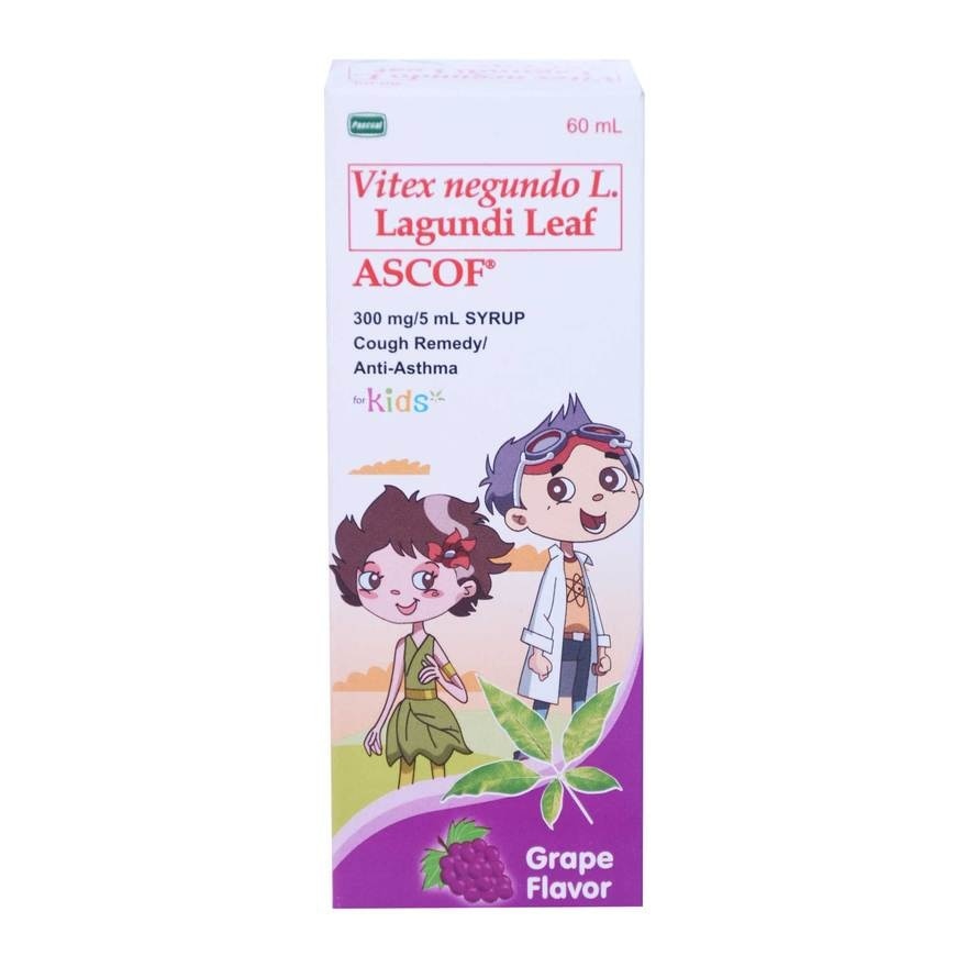 Vitex negundo L. Lagundi Leaf 300mg/5ml Grapes Flavor Syrup For Kids 60ml