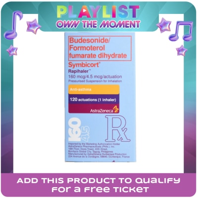 SYMBICORT - Budesonide 160mcg + Formoterol fumarate dihydrate 4.5mcg Metered Dose Inhaler 1 Dose [PRESCRIPTION REQUIRED]