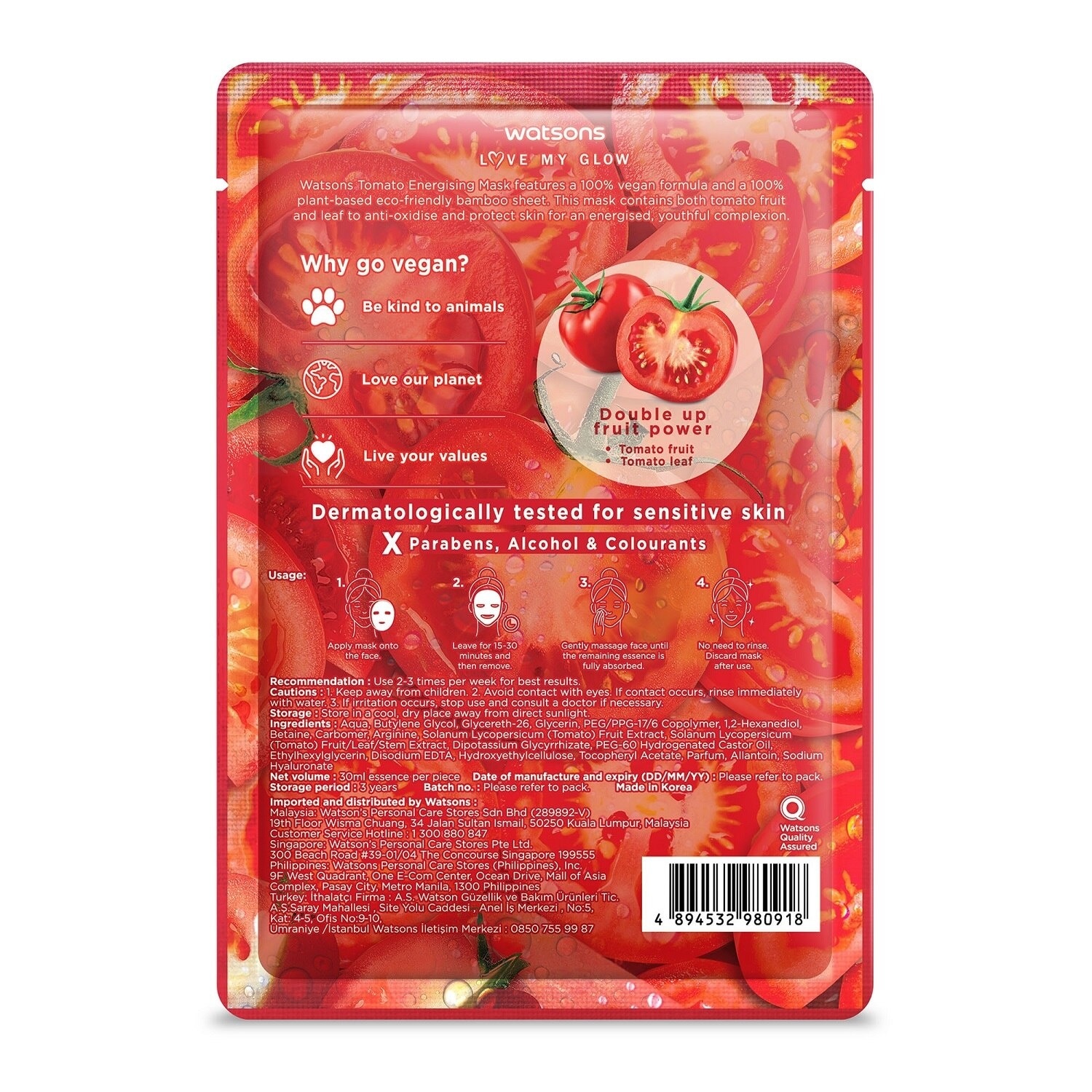 Love My Glow Energising and Moisturising Tomato Mask