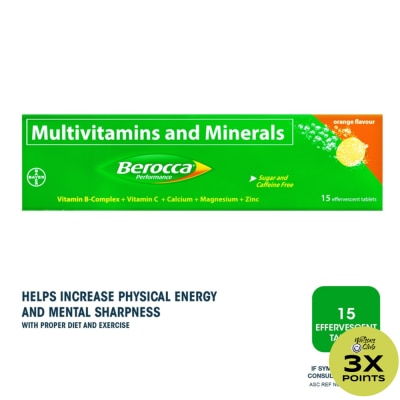 BEROCCA Berocca Effervescent Tablet Orange Flavor 15s