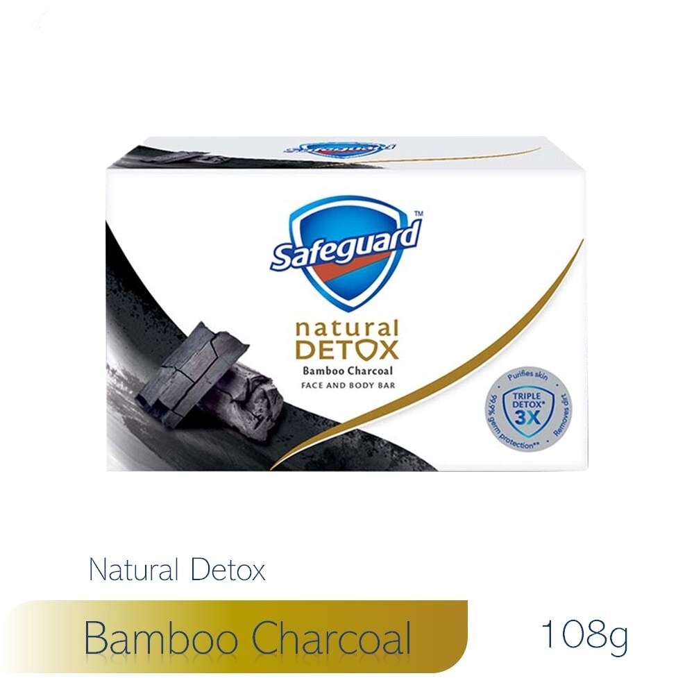 SAFEGUARD Detox Face and Body Bar Charcoal 108g