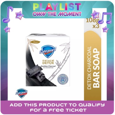 SAFEGUARD - SAFEGUARD SAFEGUARD Detox Face and Body Bar Charcoal 108gx3