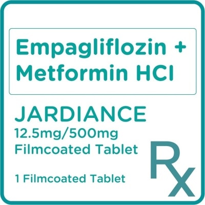 JARDIANCE Empagliflozin + Metformin HCl 12.5mg/500mg 1 Filmcoated Tablet  [Prescription Required]