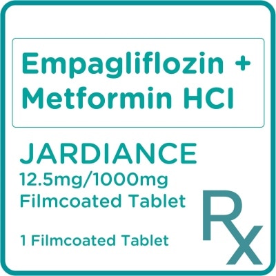 JARDIANCE Empagliflozin + Metformin HCl 12.5mg/1000mg 1 Filmcoated Tablet [PRESCRIPTION REQUIRED]