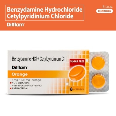 DIFFLAM Orange Lozenge 8s