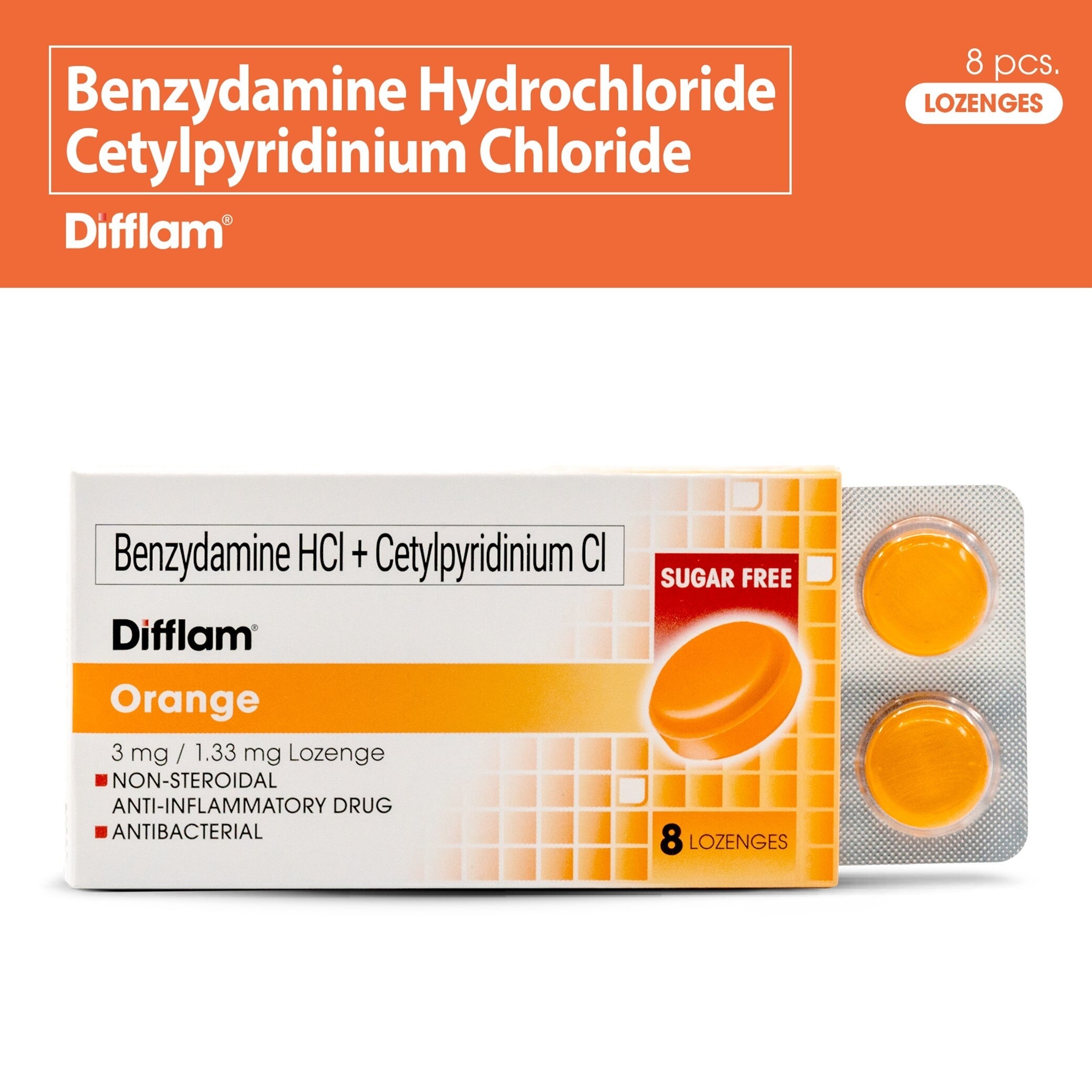Orange Lozenge 8s