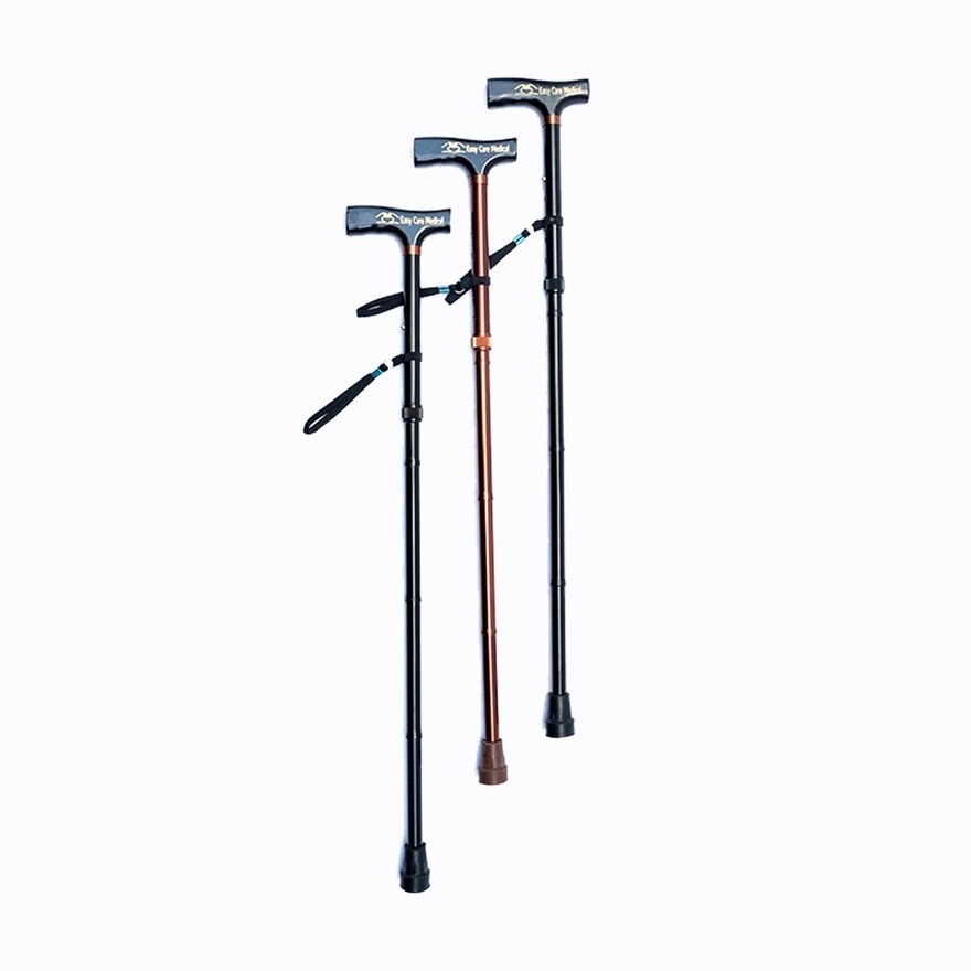 Easy Care Foldable Single Cane Black M5