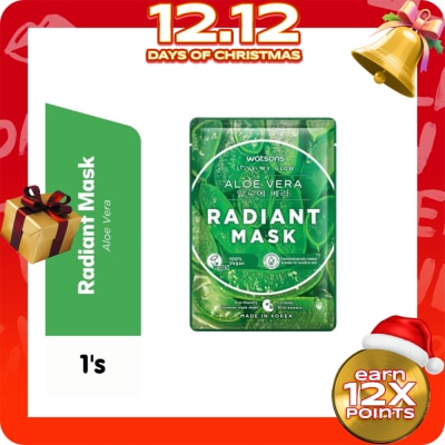 WATSONS Aloe Vera Radiant Moisturising Facial Mask