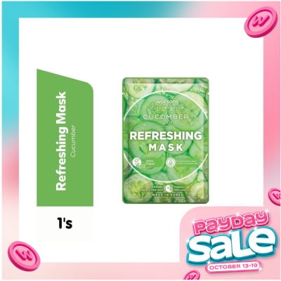 WATSONS Refreshing and Moisturizing with Cucumber Extract Mask 1sheet image