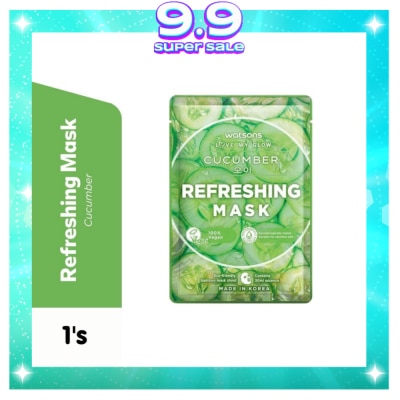WATSONS Refreshing and Moisturizing with Cucumber Extract Mask 1sheet
