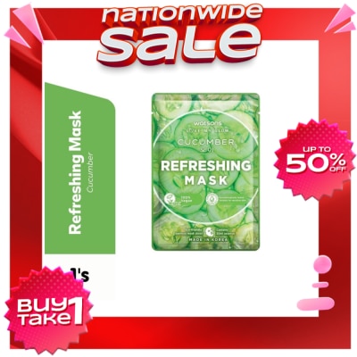 WATSONS Refreshing and Moisturizing with Cucumber Extract Mask 1sheet