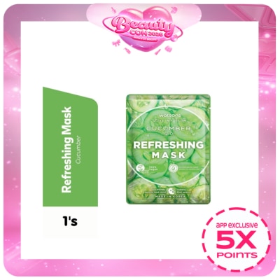 WATSONS - Refreshing and Moisturizing with Cucumber Extract Mask 1sheet