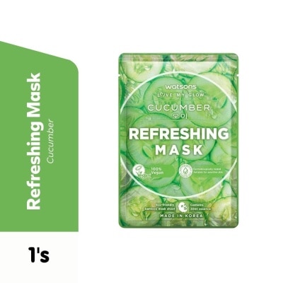 WATSONS Refreshing and Moisturizing with Cucumber Extract Mask 1sheet