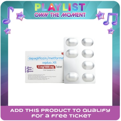 XIGDUO - Dapagliflozin Propanediol Monohydrate 5mg Metroformin Hcl 1000mg 1 Film Coated Tablet [PRESCRIPTION REQUIRED]