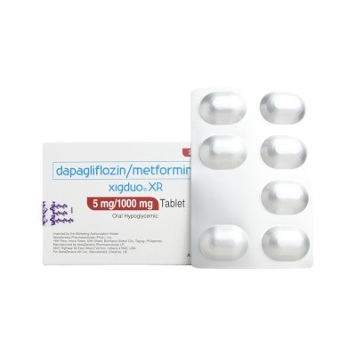 XIGDUO Dapagliflozin Propanediol Monohydrate 5mg Metroformin Hcl 1000mg 1 Film Coated Tablet [PRESCRIPTION REQUIRED]