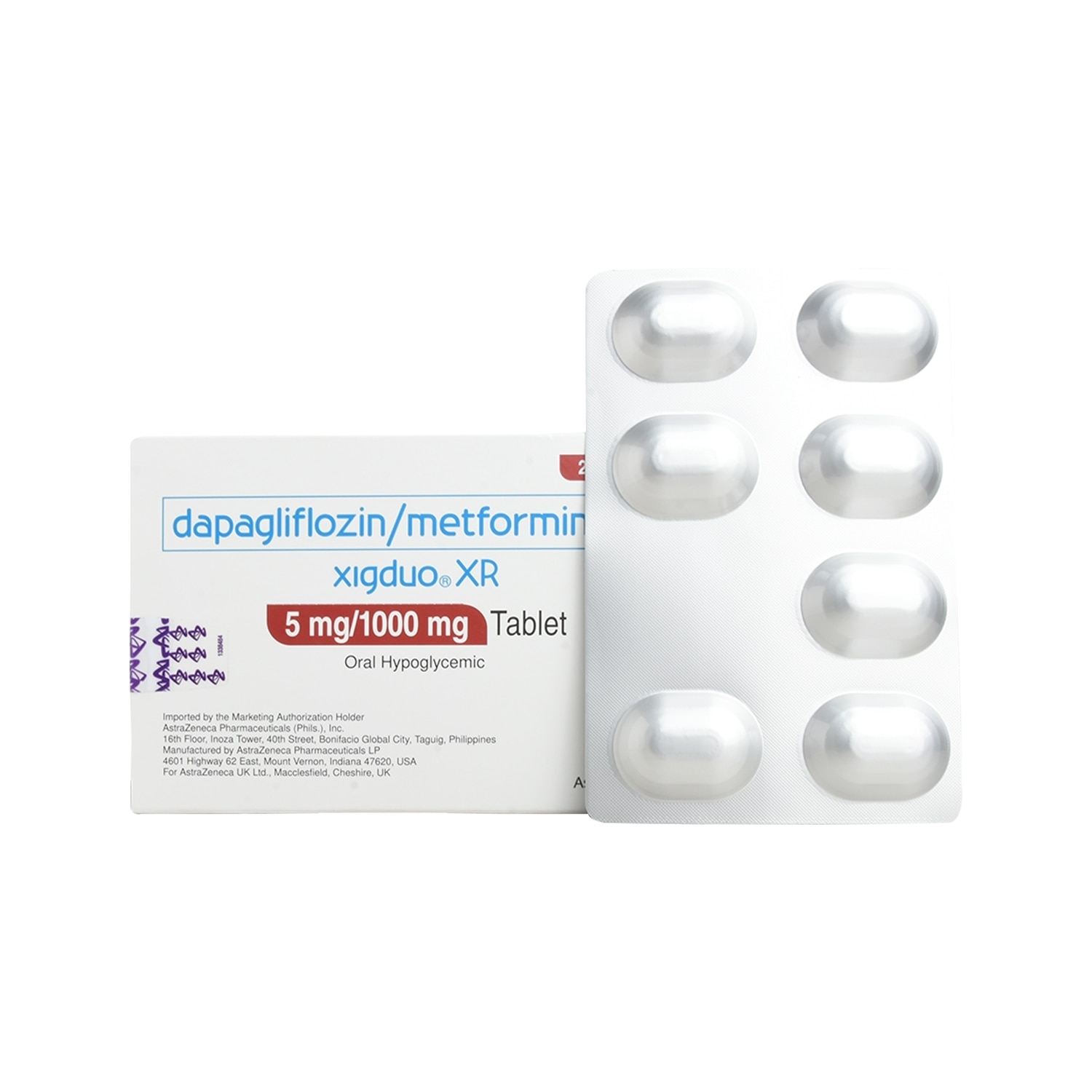 Dapagliflozin Propanediol Monohydrate 5mg Metroformin Hcl 1000mg 1 Film Coated Tablet [PRESCRIPTION REQUIRED]