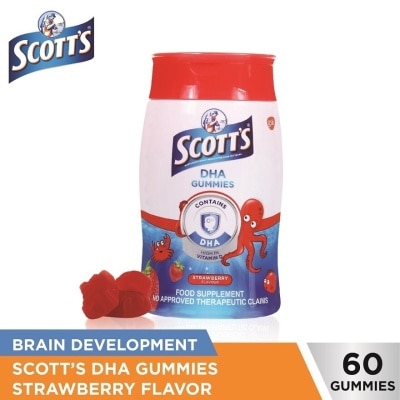 SCOTTS DHA Gummies Strawberry 60s Bottle