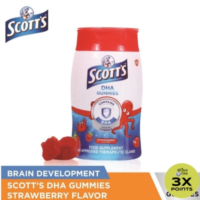 SCOTTS DHA Gummies Strawberry 60s Bottle