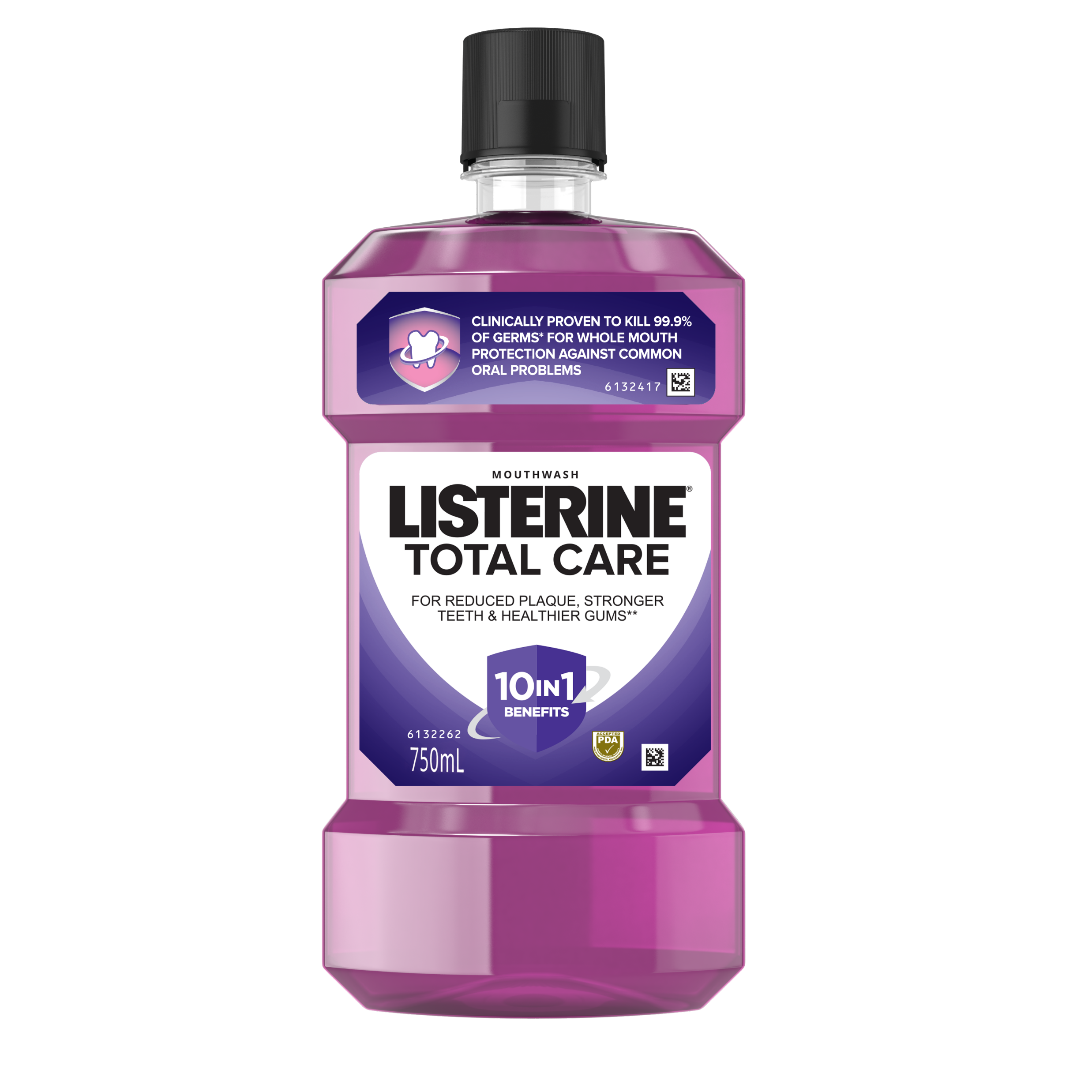 Listerine Total Care Mouthwash 750ml - For Complete Oral Care,Toothbrush Routine,Use with Toothpaste