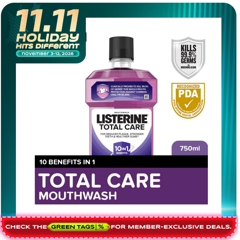 Listerine Total Care Mouthwash 750ml For Complete Oral Care,Toothbrush Routine,Use with Toothpaste image