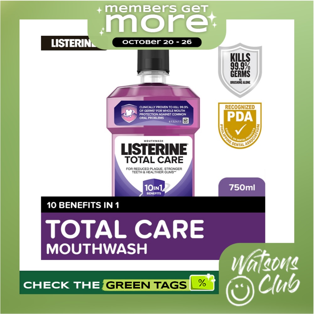 Listerine Total Care Mouthwash 750ml For Complete Oral Care,Toothbrush Routine,Use with Toothpaste image