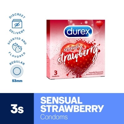 DUREX Condoms Sensual Strawberry 3s