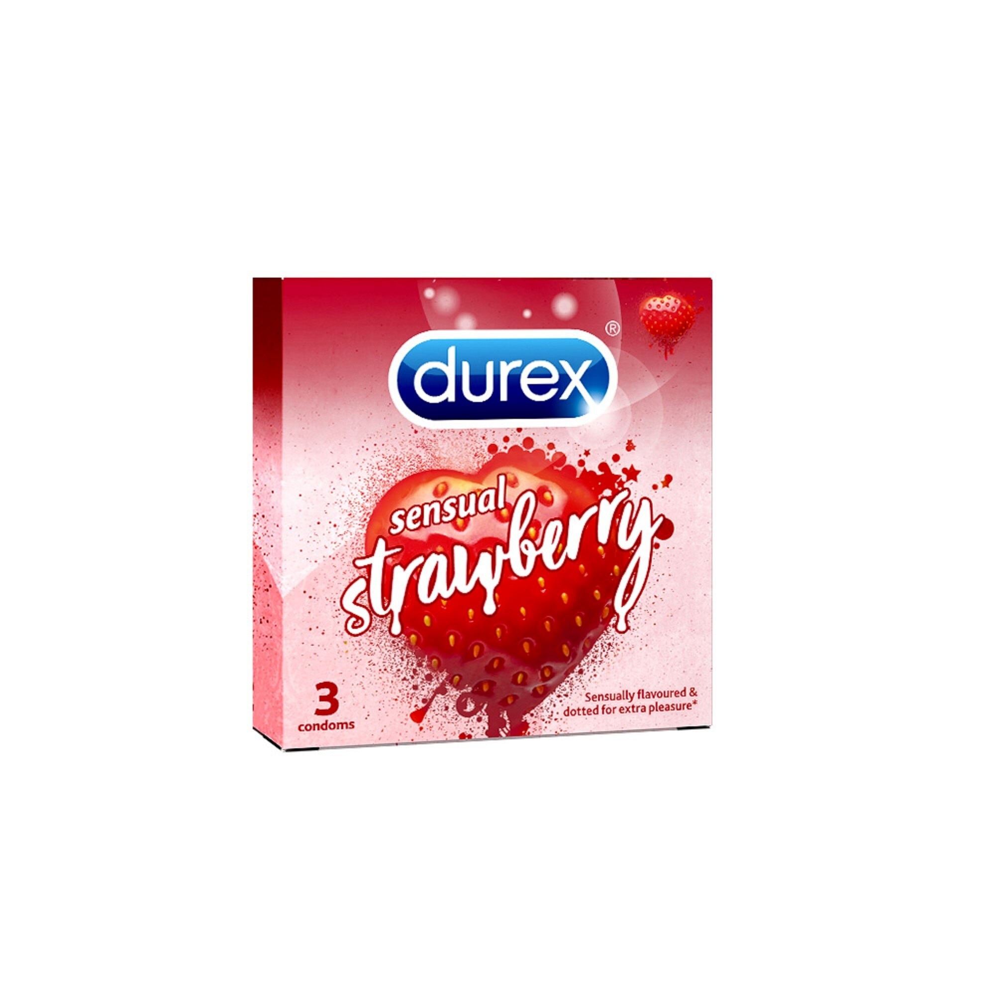 Condoms Sensual Strawberry 3s