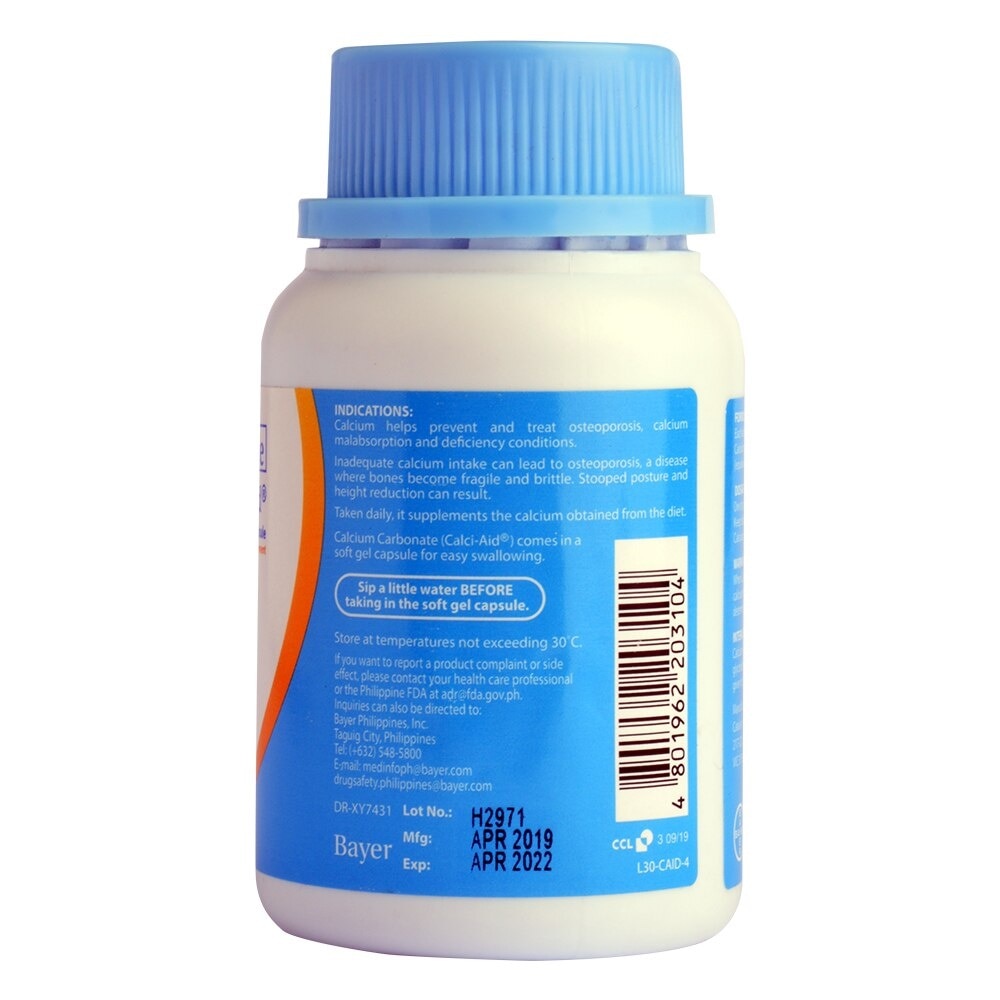 Calcium Carbonate 500mg 30 Capsules