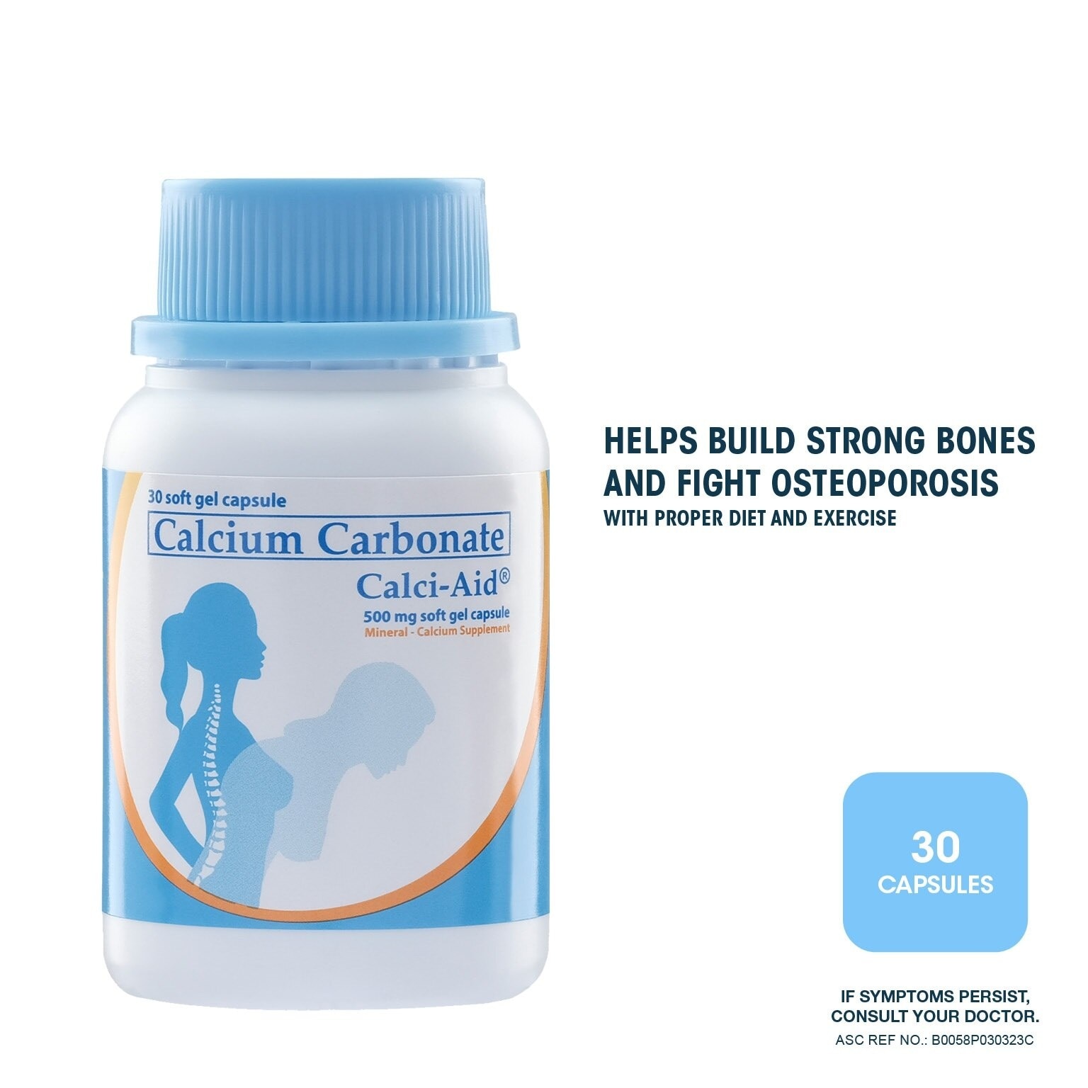 Calcium Carbonate 500mg 30 Capsules